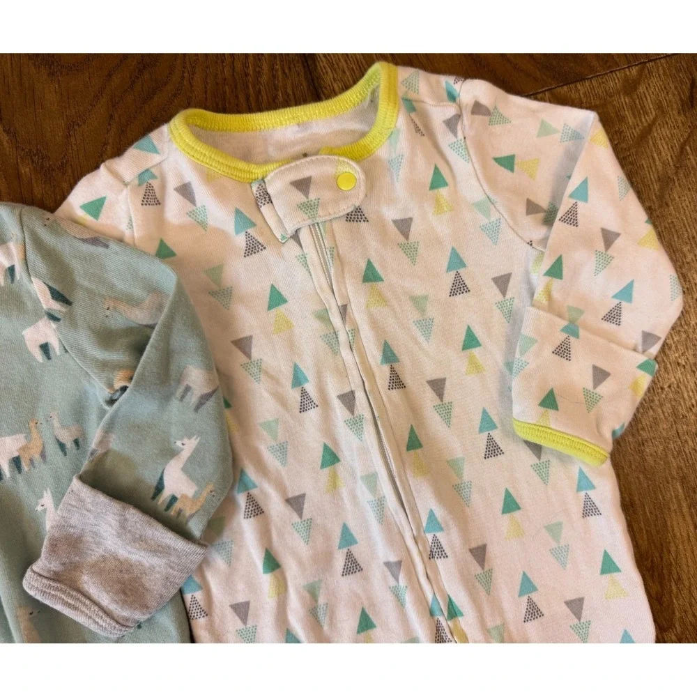 Baby Boy Sleepers 0/3 Months Sleep & Play Zipper Clothes Cloud Island Lot Bundle